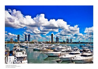 Marina in the Gold Coast, Australia with all the boats and yachts docked